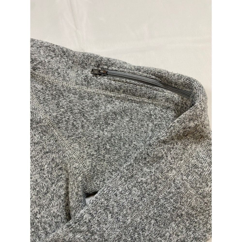 Patagonia Gray Marled Fleece Quarter Zip Pullover Size Large Worn Wear - Picture 10 of 10